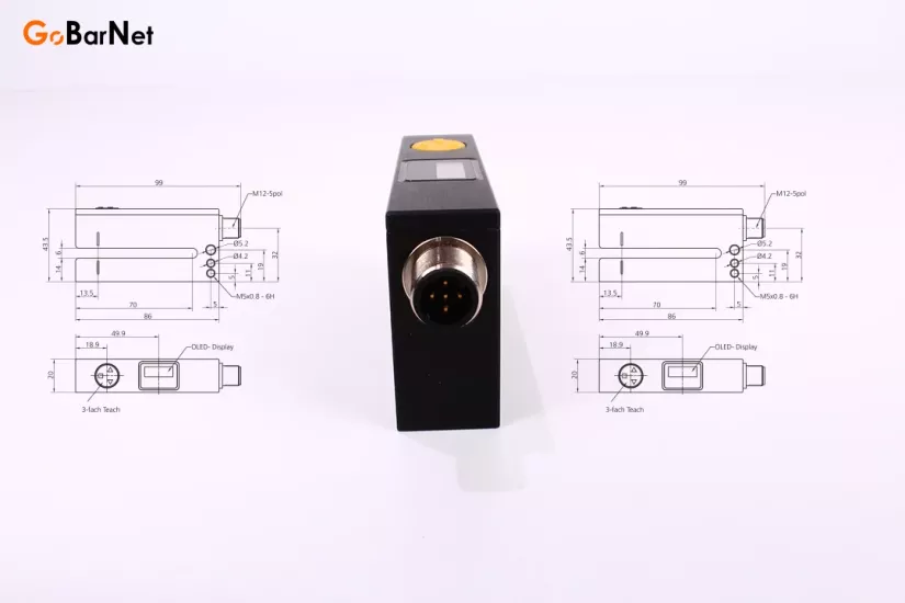 Di-Soric USGT 6/70 G6-B5 Ultrasonik Etiket Sensörü