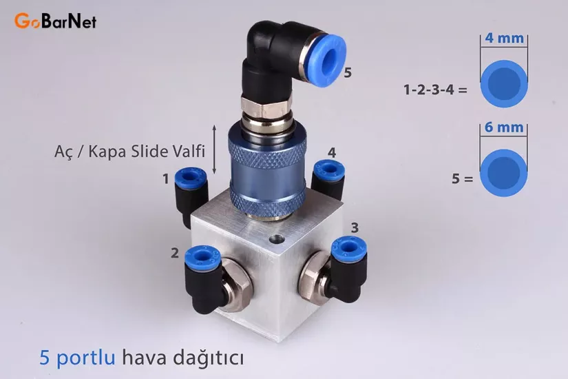 Pnömatik Hava Çoklayıcı Fiyatları HD-4D-6D-Slide