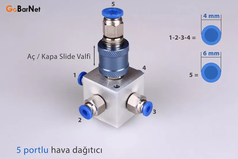 Pnömatik Hava Çoklayıcı Fiyatları HD-4R-6R-Slide