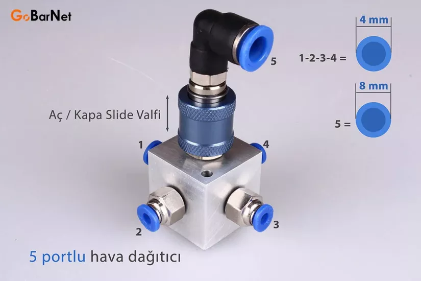 Pnömatik Hava Çoklayıcı Fiyatları HD-4R-8D-Slide