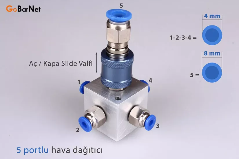 Pnömatik Hava Çoklayıcı Fiyatları HD-4R-8R-Slide