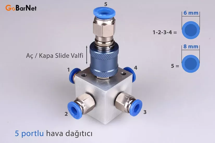 Pnömatik Hava Dağıtıcı Fiyatı HD-6R-8R-Slide