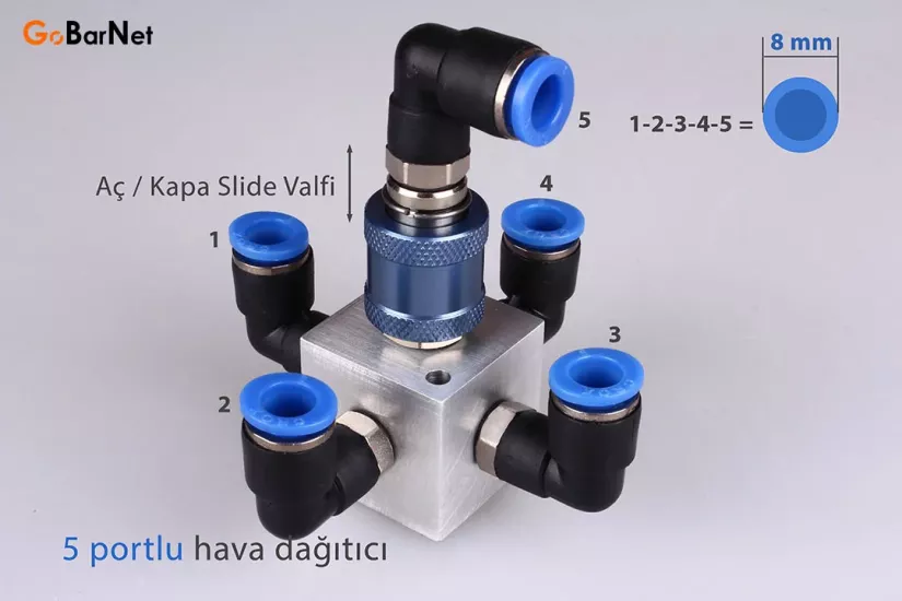 Pnömatik Hava Dağıtıcı Fiyatı HD-8D-Slide