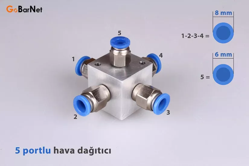 Pnömatik Hava Dağıtıcı Fiyatları HD-8R-6R